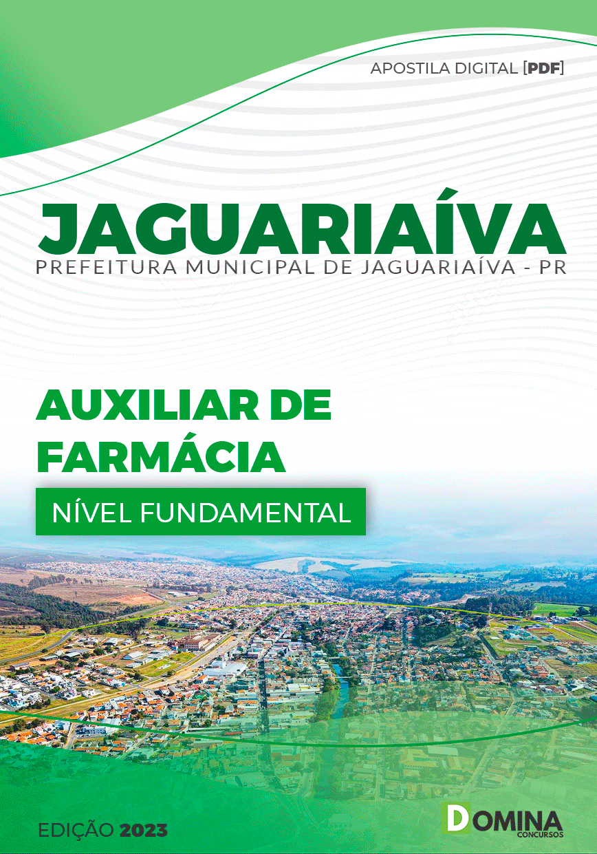 Apostila Concurso Pref Jaguariaíva PR 2023 Auxiliar Farmácia