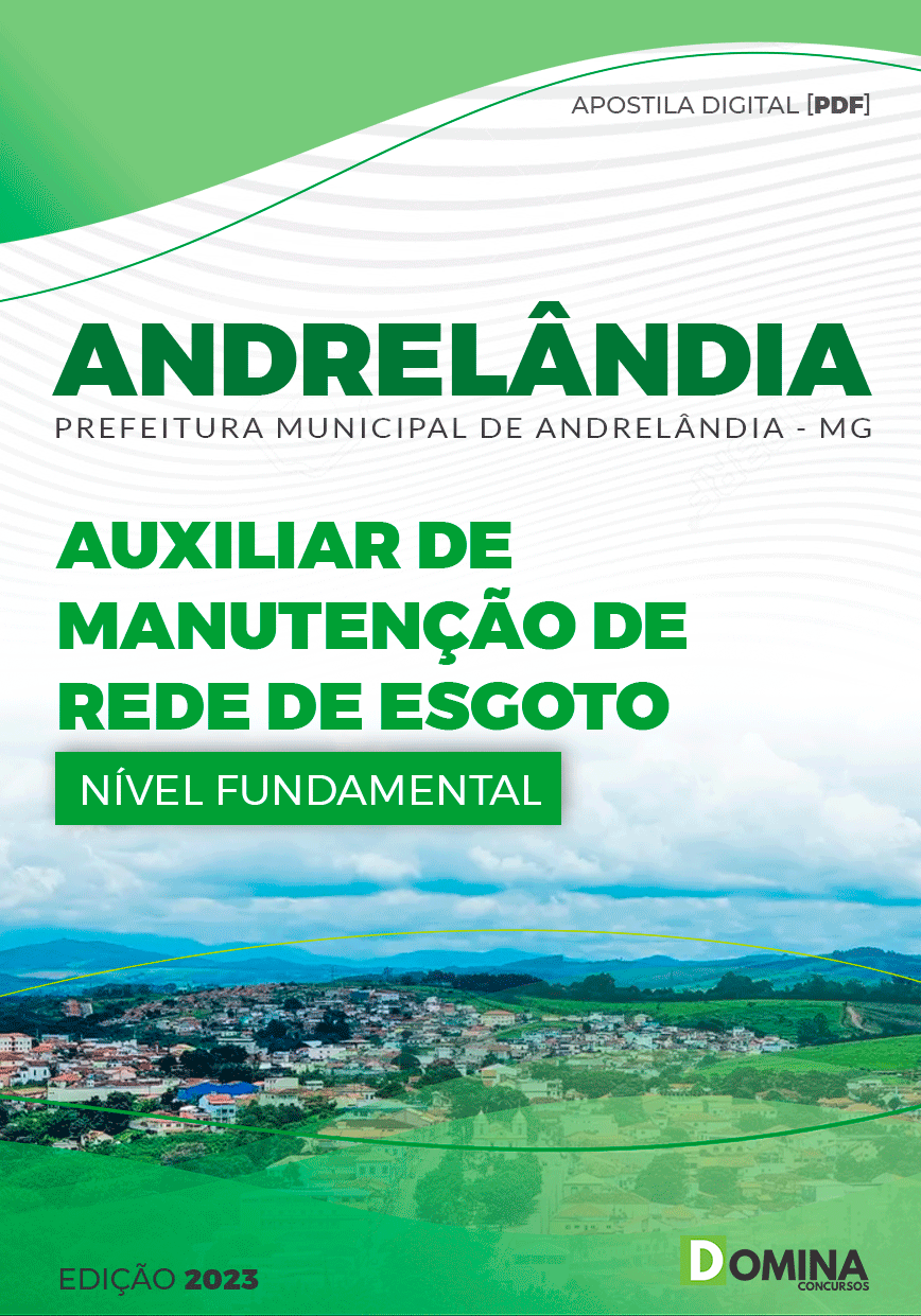 Apostila Pref Andrelândia MG 2023 Auxiliar Manutenção Rede Escodo