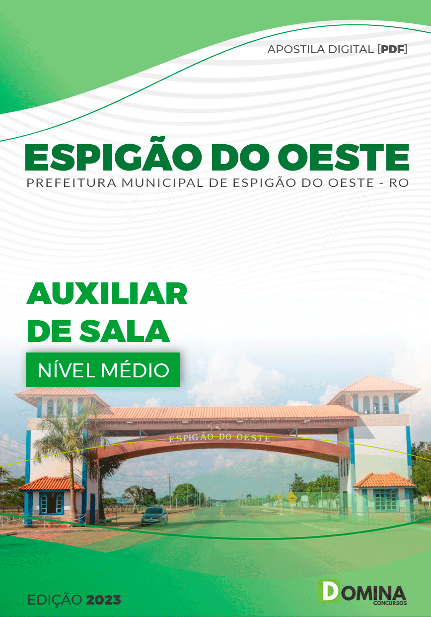 Apostila Pref Espigão D´Oeste RO 2023 Auxiliar Sala