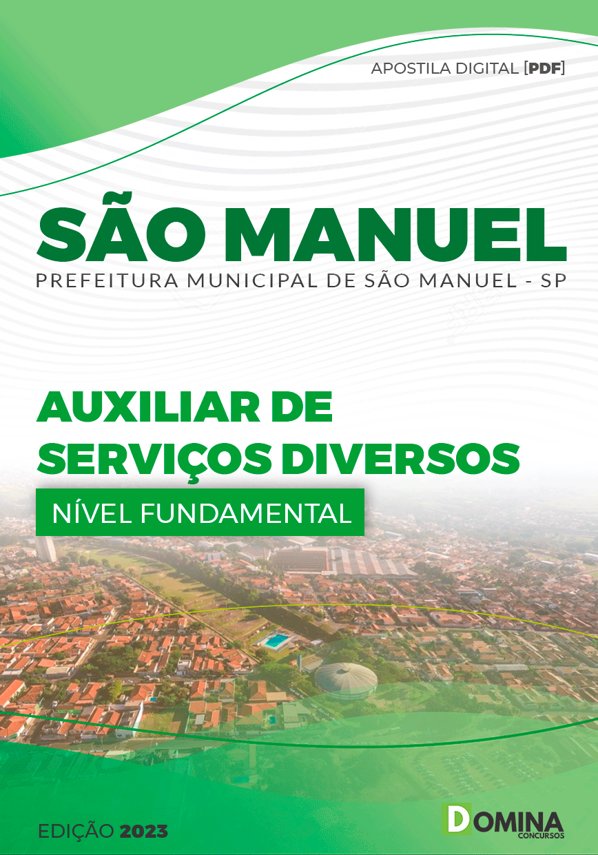 Apostila Pref São Manuel SP 2023 Auxiliar Serviços Diversos