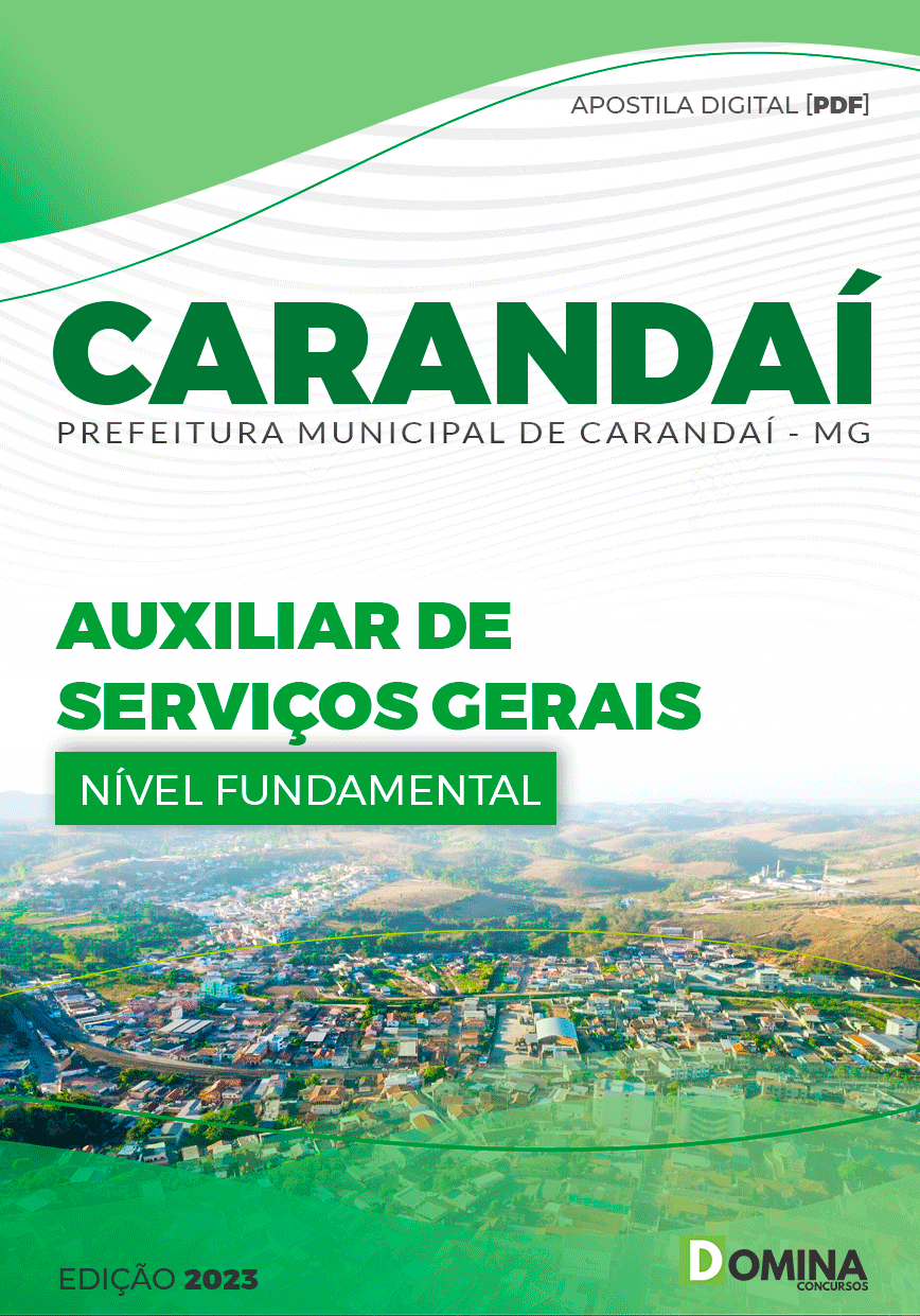 Apostila Concurso Pref Carandaí MG 2023 Auxiliar Serviços Gerais