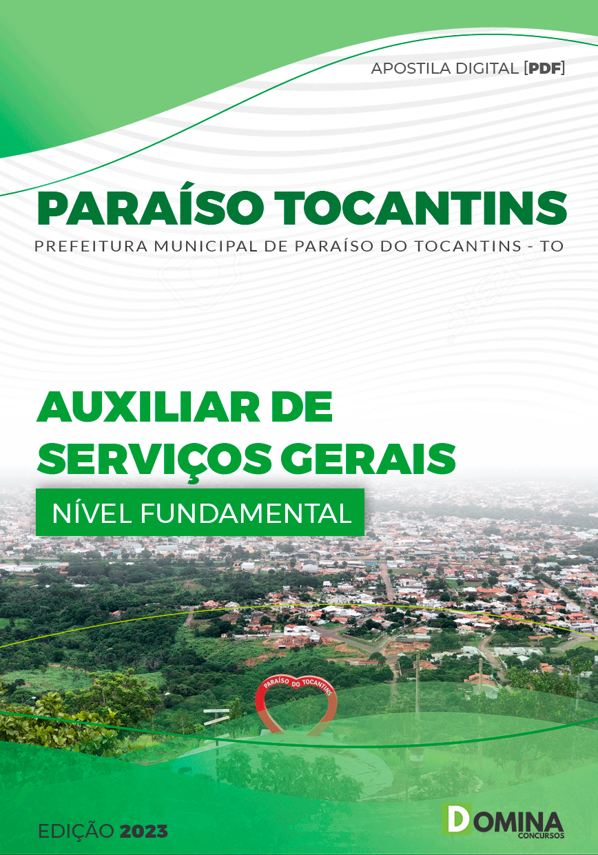 Apostila Pref Paraíso Tocantins TO 2023 Auxiliar Serviços Gerais