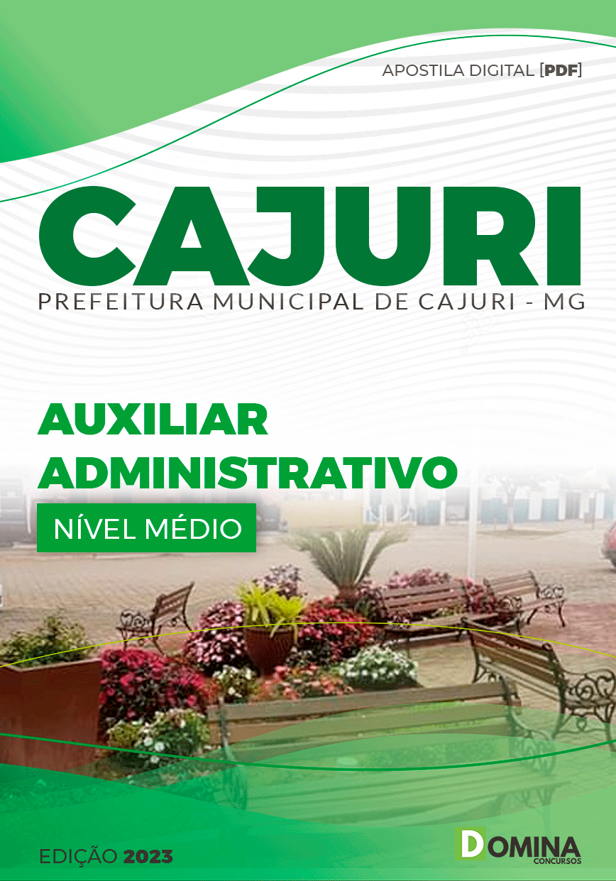 Apostila Concurso Pref Cajuri MG 2023 Auxiliar Administrativo