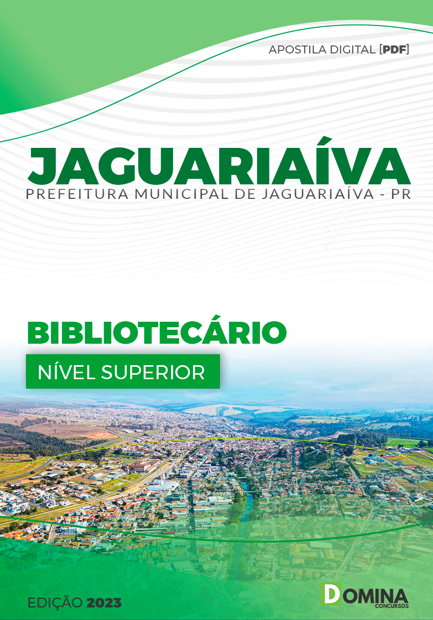 Apostila Concurso Pref Jaguariaíva PR 2023 Bibliotecário