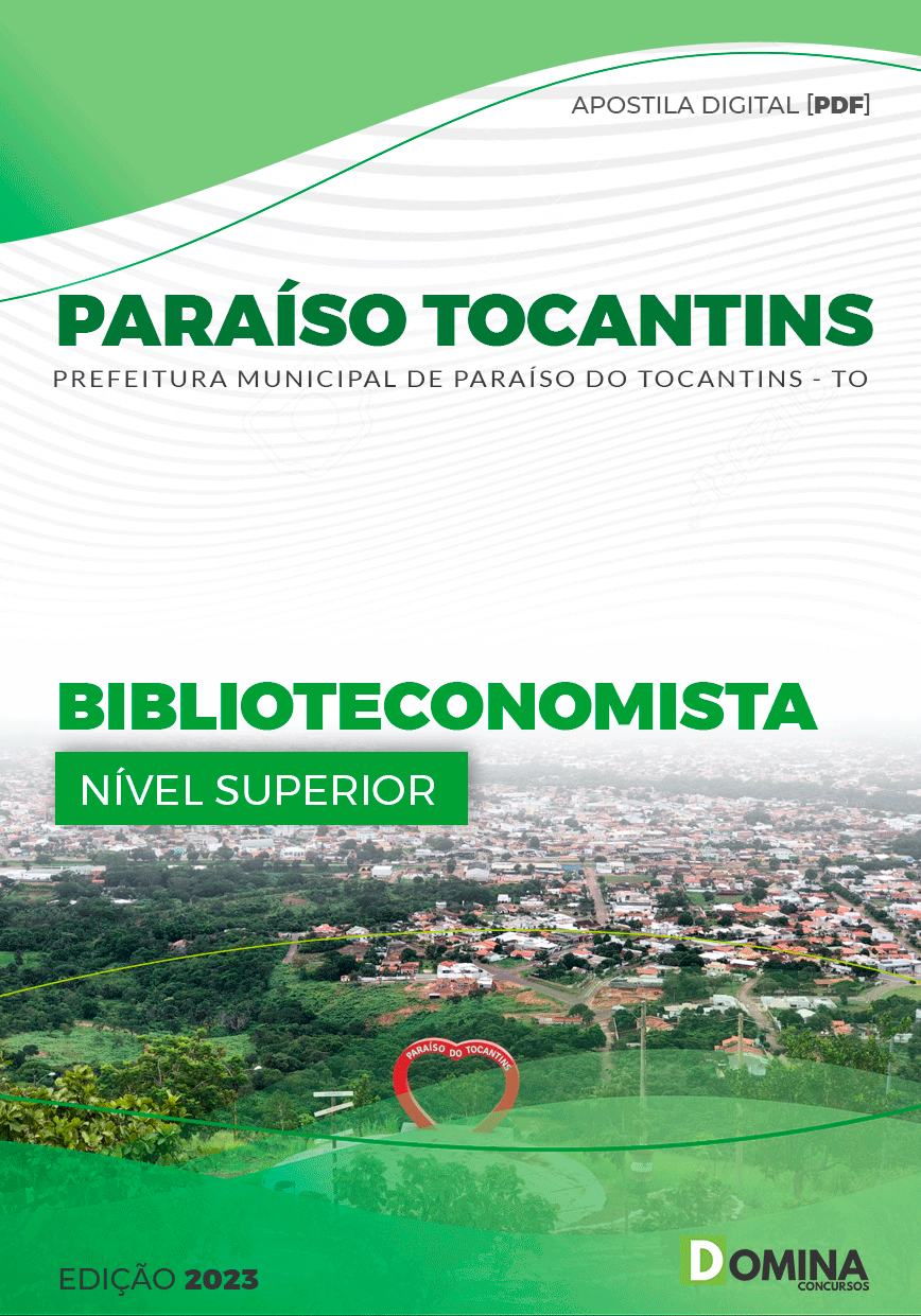 Apostila Pref Paraíso Tocantins TO 2023 Biblioteconomista