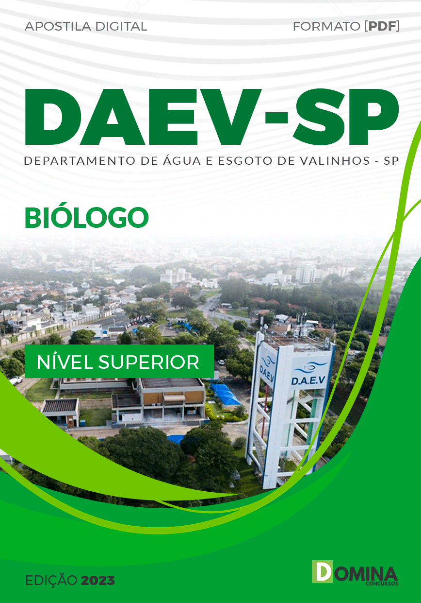 Apostila Concurso DAEV Valinhos SP 2023 Biólogo