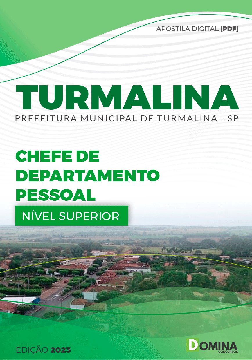 Apostila Pref Turmalina SP 2023 Chefe Departamento Pessoal