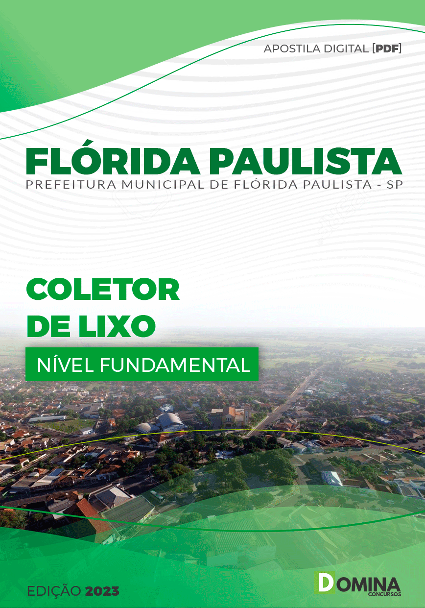 Apostila Pref Flórida Paulista SP 2023 Coletor Lixo