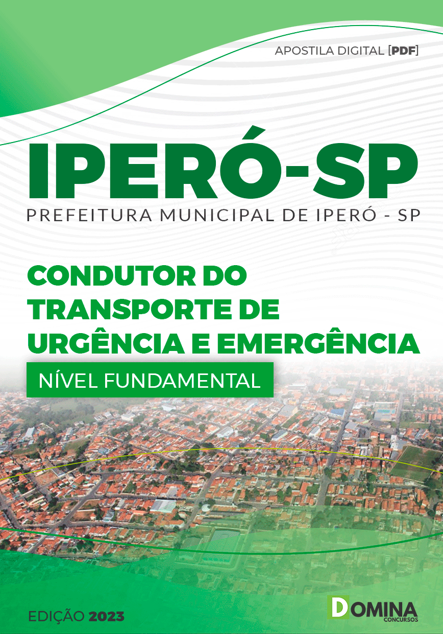 Apostila Pref Iperó SP 2023 Condutor Transporte Urgente