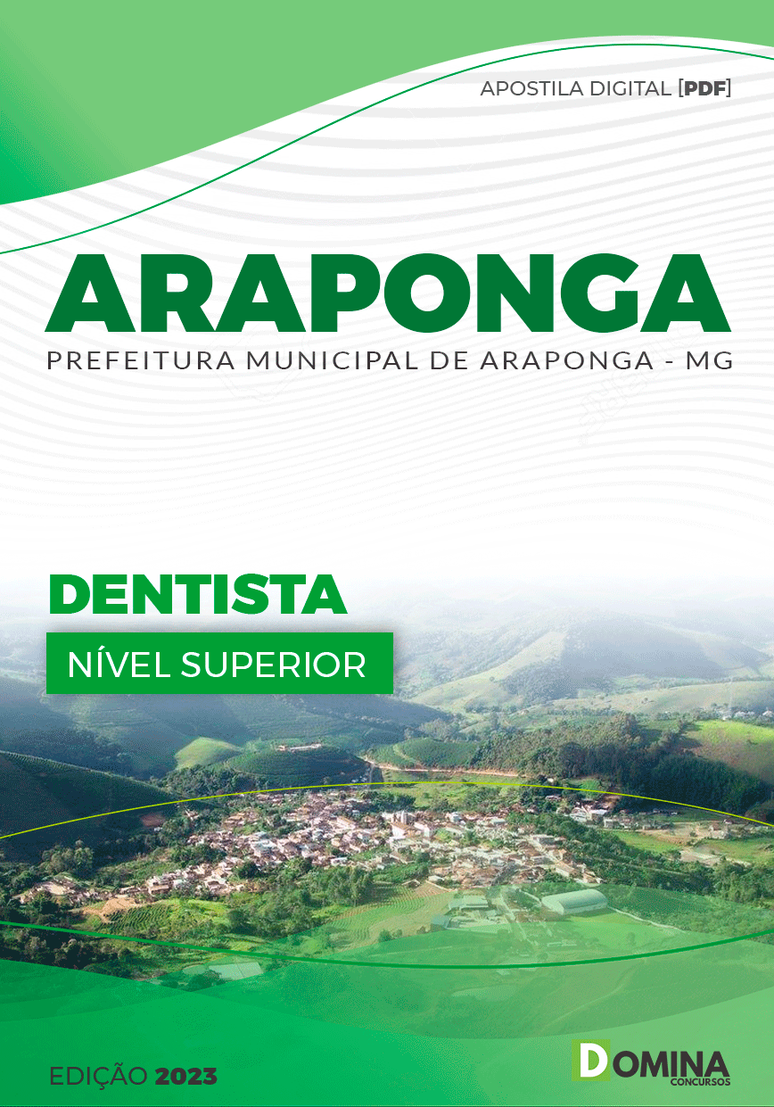 Apostila Concurso Pref Araponga MG 2023 Dentista