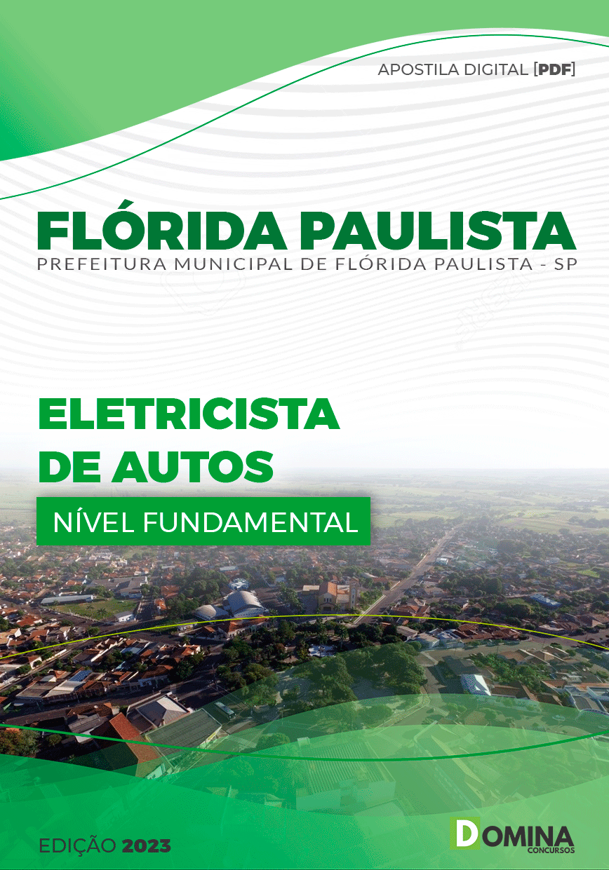 Apostila Pref Flórida Paulista SP 2023 Eletricista Autos