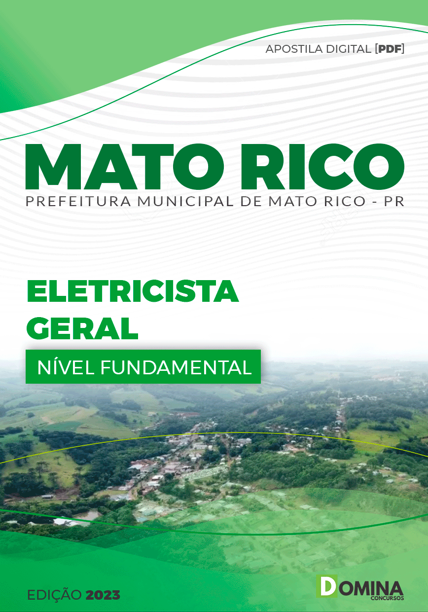 Apostila Concurso Pref Mato Rico PR 2023 Eletricista Geral