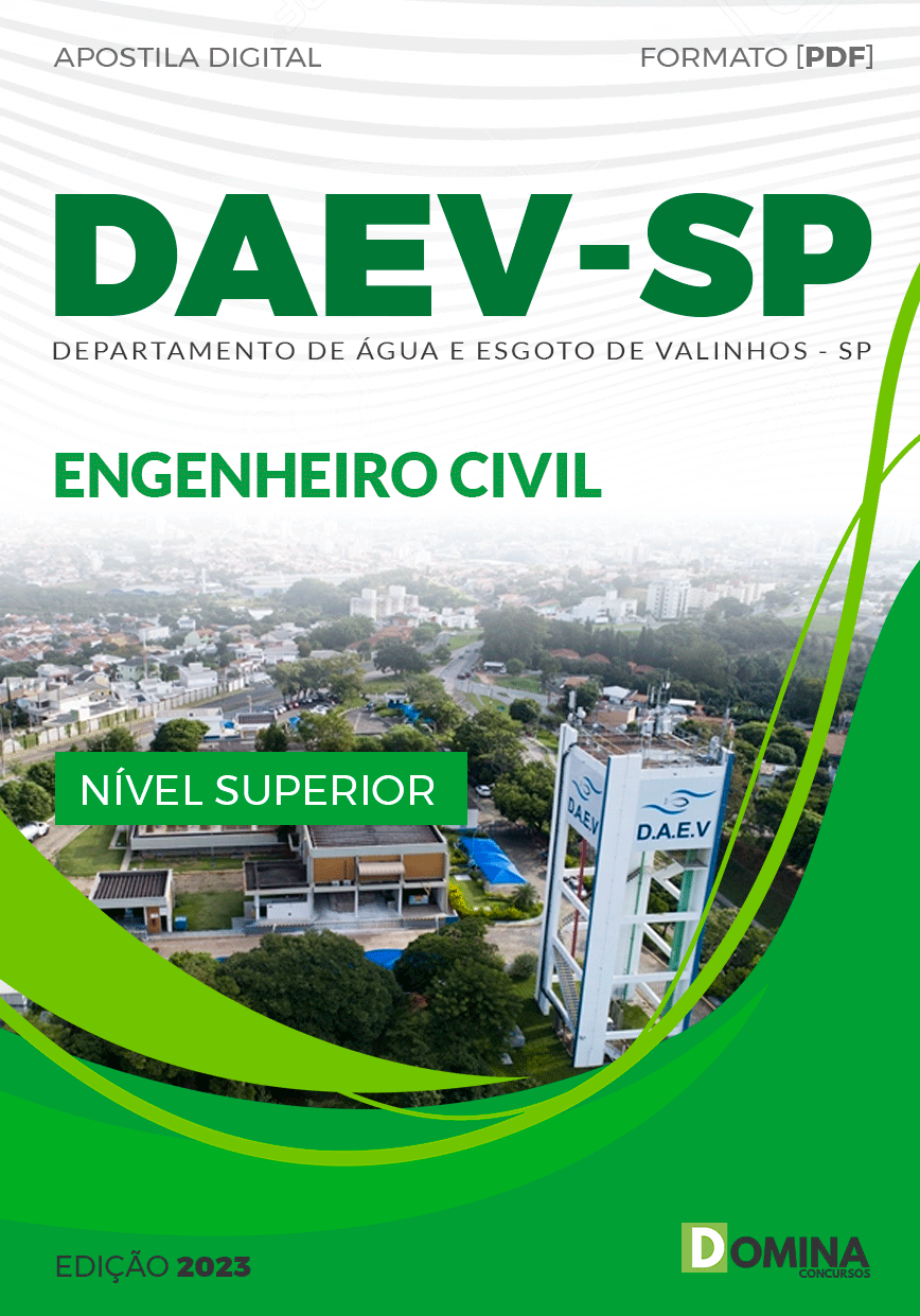 Apostila Concurso DAEV Valinhos SP 2023 Engenheiro Civil