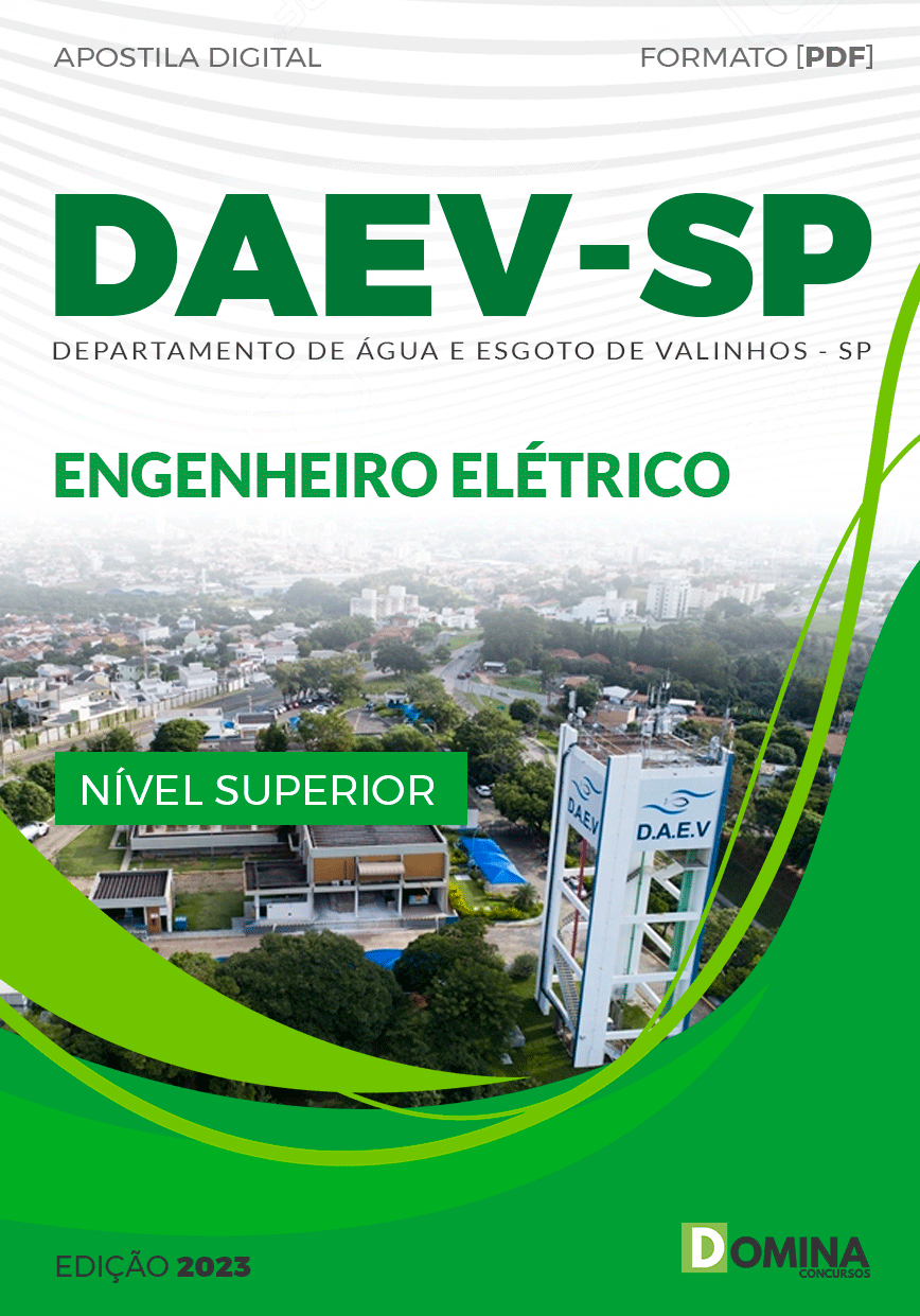 Apostila Concurso DAEV Valinhos SP 2023 Engenheiro Elétrico