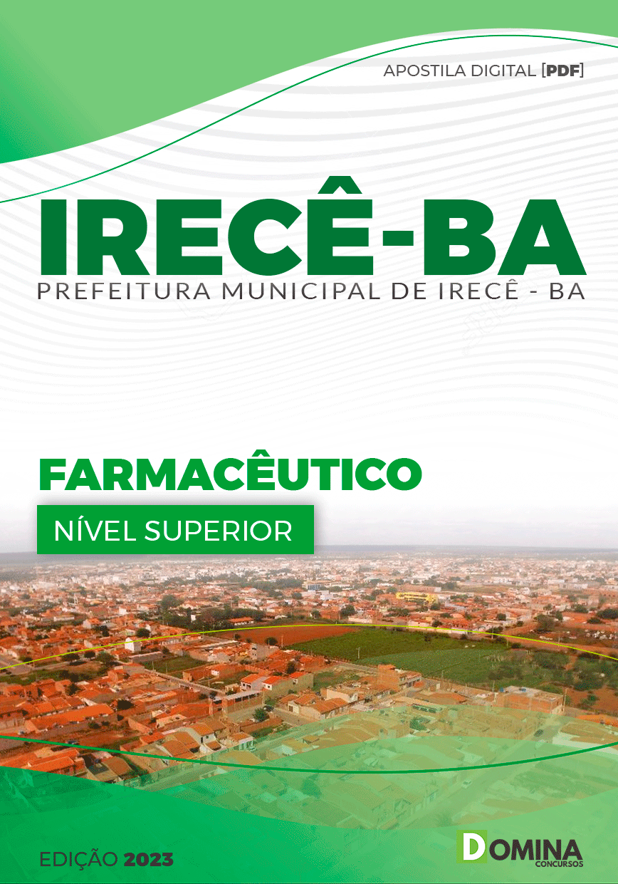 Apostila Concurso Pref Irecê BA 2023 Farmacêutico