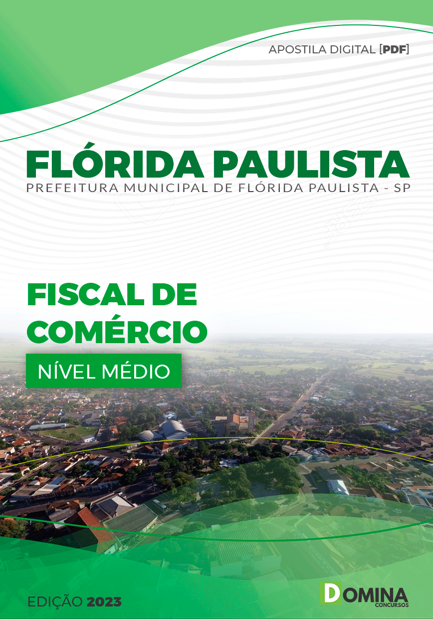 Apostila Pref Flórida Paulista SP 2023 Fiscal Comércio