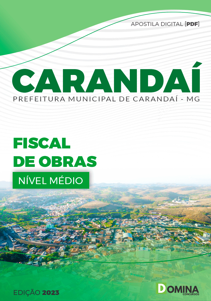 Apostila Concurso Pref Carandaí MG 2023 Fiscal Obras