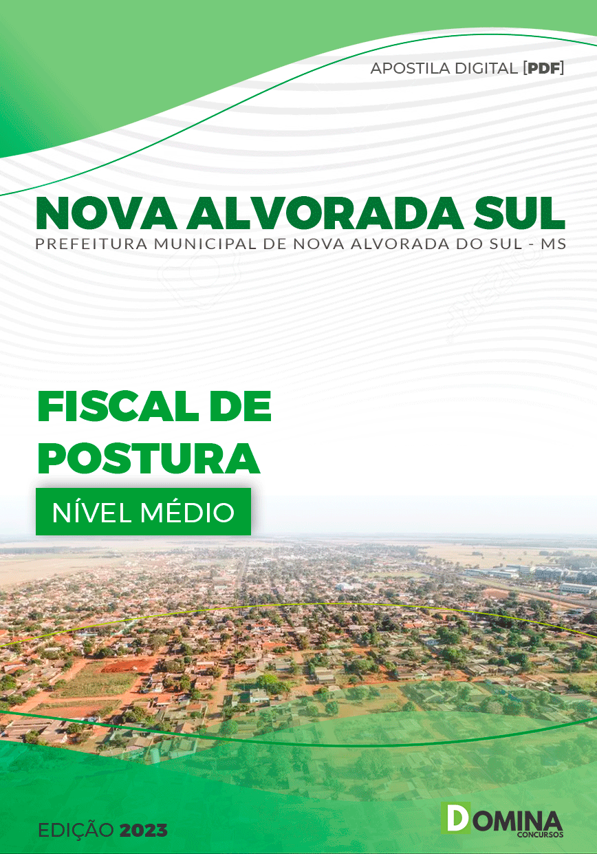 Apostila Pref Nova Alvorada Sul MS 2023 Fiscal Postura