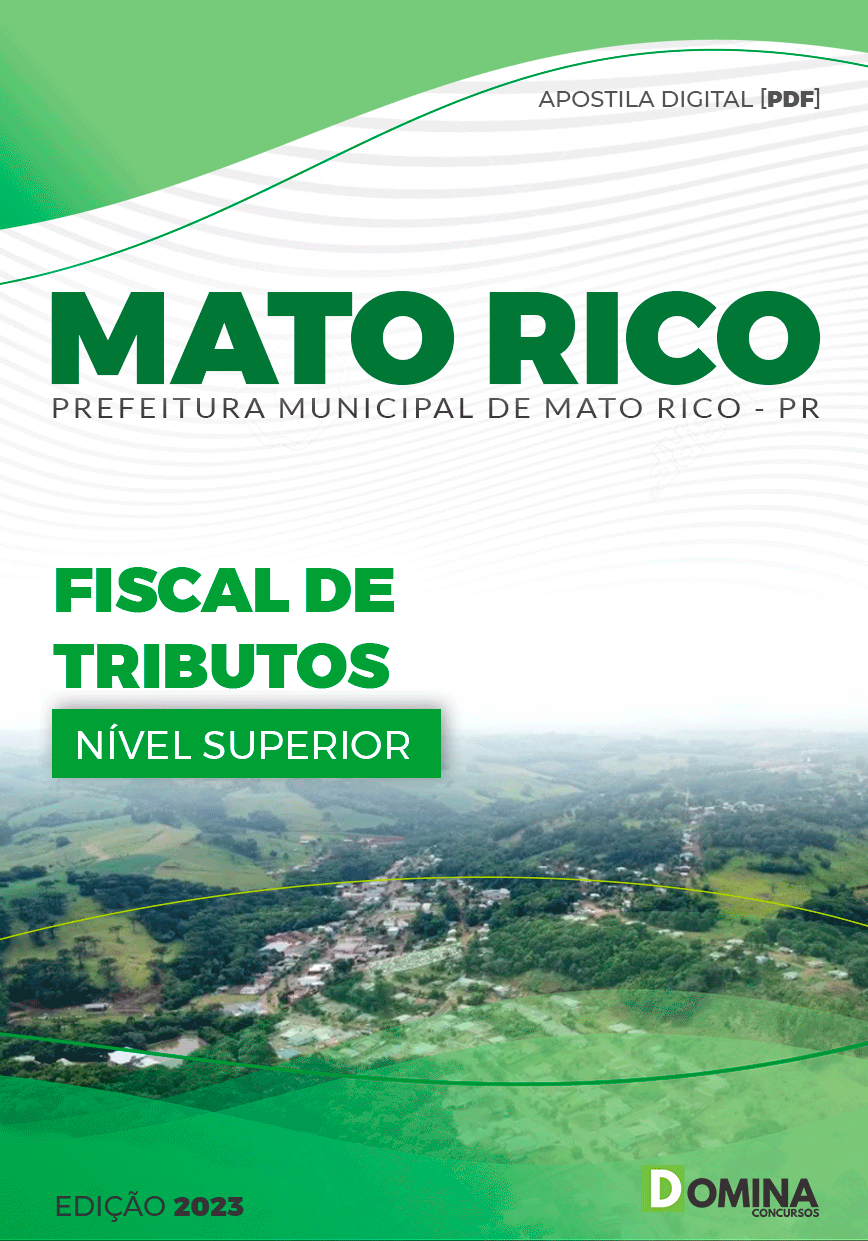 Apostila Concurso Pref Mato Rico PR 2023 Fiscal Tributos