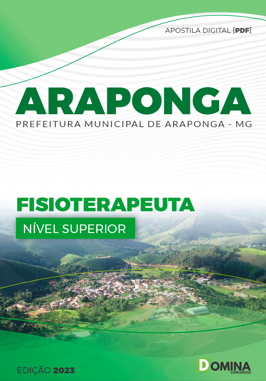 Apostila Digital Pref Araponga MG 2023 Fisioterapeuta