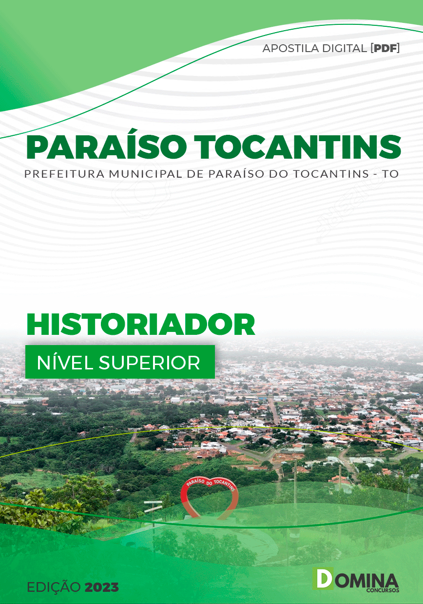 Apostila Pref Paraíso Tocantins TO 2023 Historiador