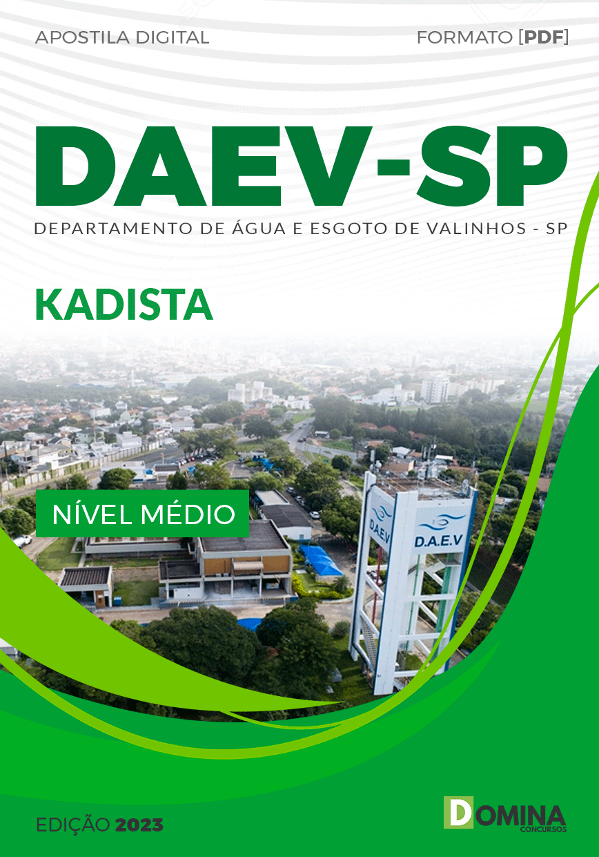 Apostila Concurso DAEV Valinhos SP 2023 Kadista