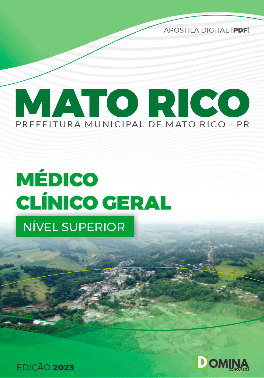 Apostila Concurso Pref Mato Rico PR 2023 Médico Clínico Geral