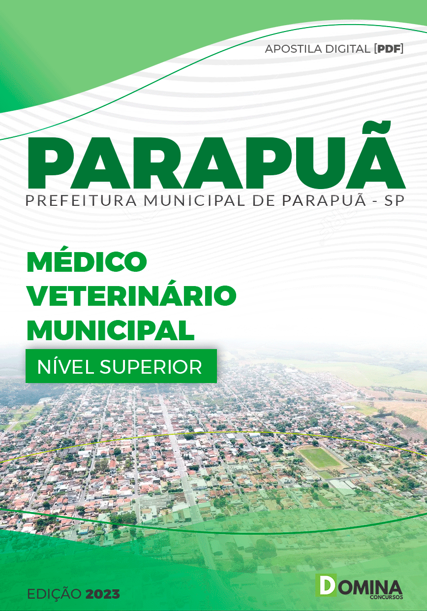 Apostila Pref Parapuã SP 2023 Médico Veterinário Municipal
