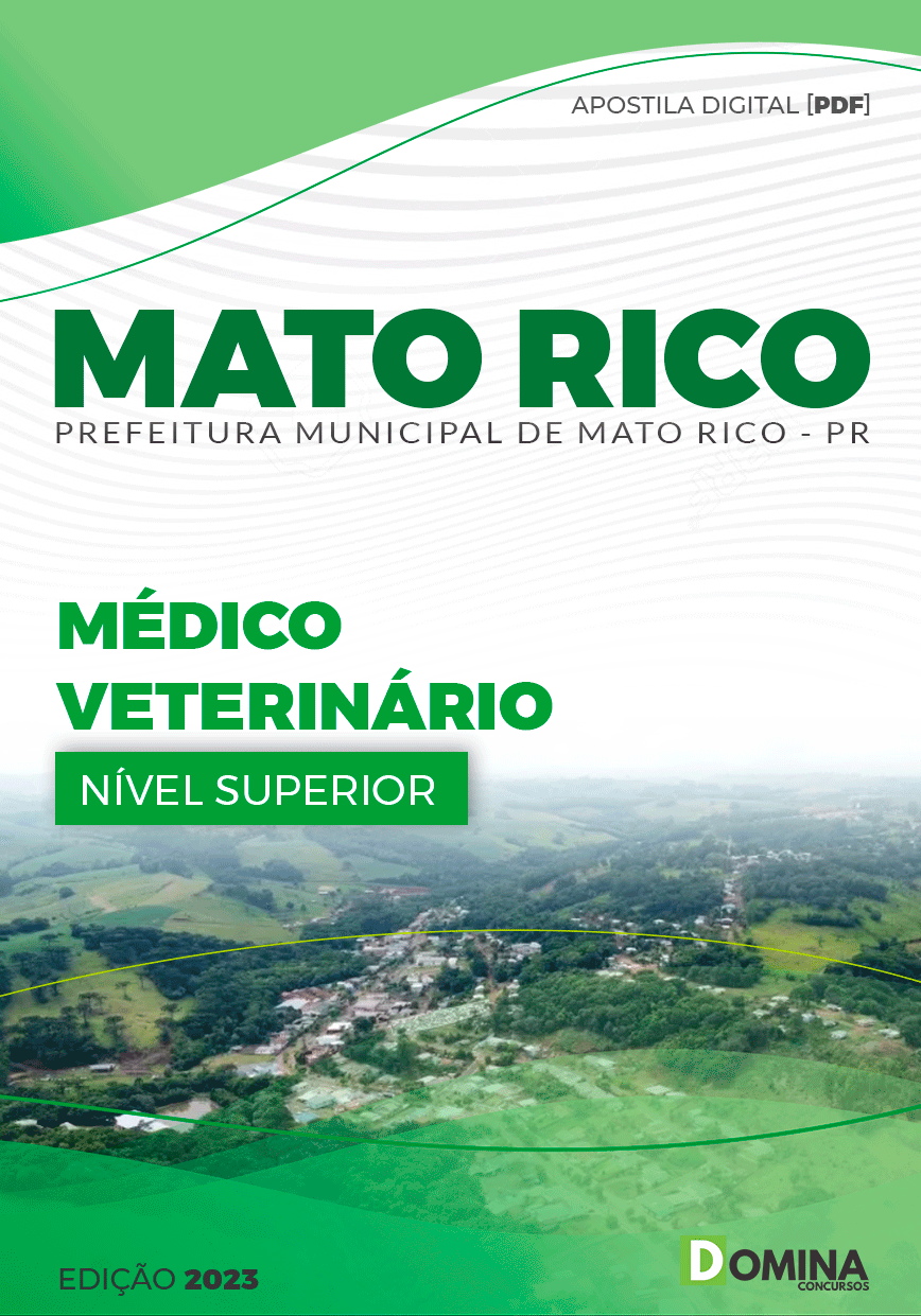 Apostila Concurso Pref Mato Rico PR 2023 Médico Veterinário