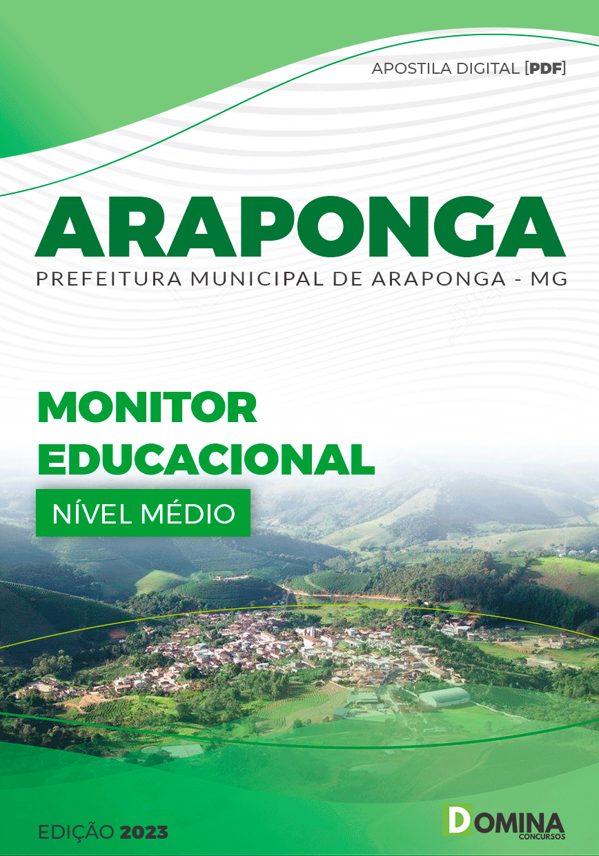 Apostila Pref Araponga MG 2023 Monitor Educacional