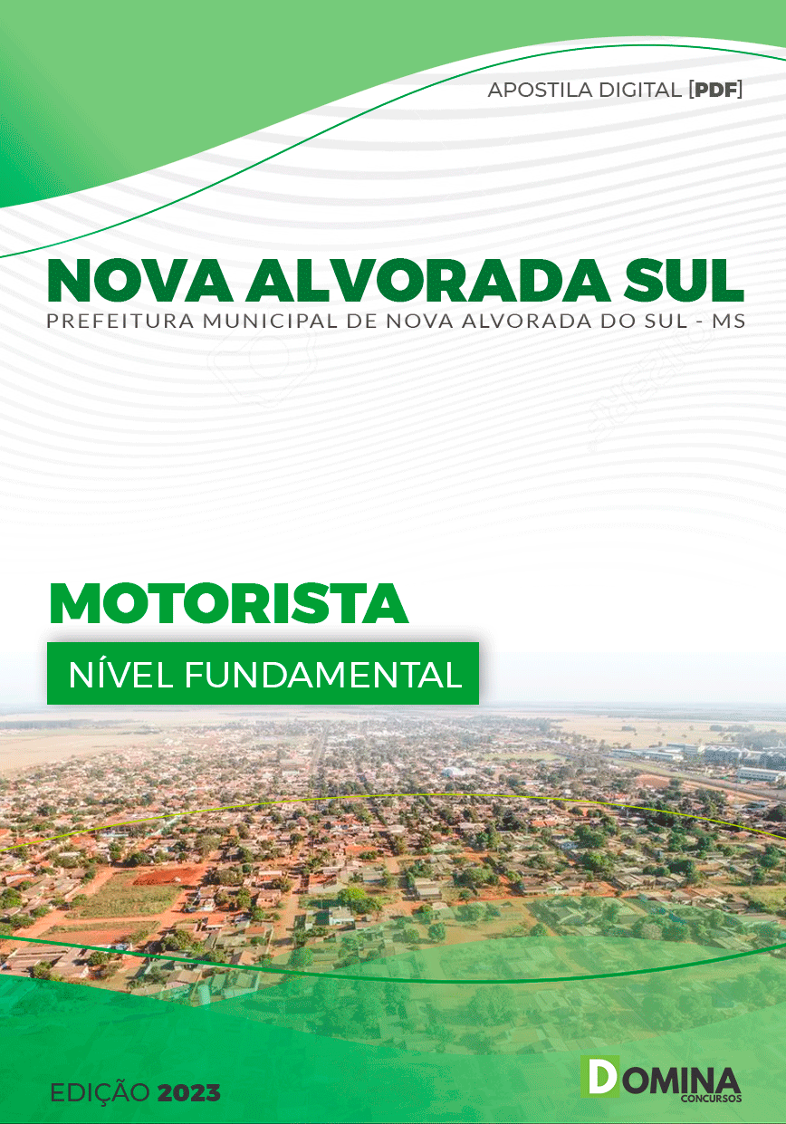 Apostila Pref Nova Alvorada Sul MS 2023 Motorista