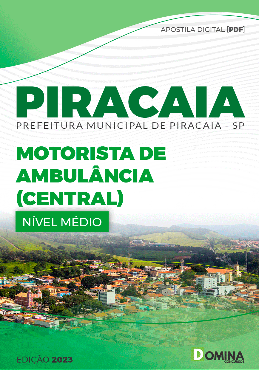Apostila Pref Piracaia SP 2023 Motorista Ambulância Central