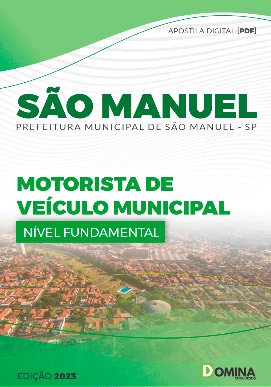 Apostila Pref São Manuel SP 2023 Motorista Veículo Municipal