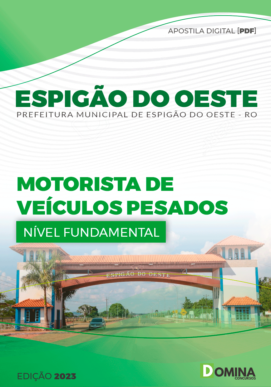 Apostila Pref Espigão D´Oeste RO 2023 Motorista Veículo Pesado