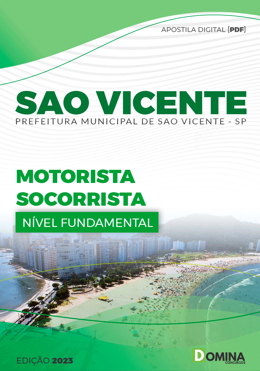 Apostila Pref São Vicente SP 2023 Motorista Socorrista