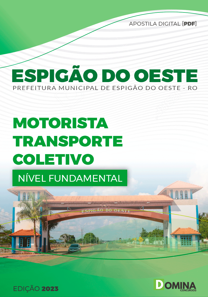 Apostila Pref Espigão D´Oeste RO 2023 Motorista Transporte Coletivo