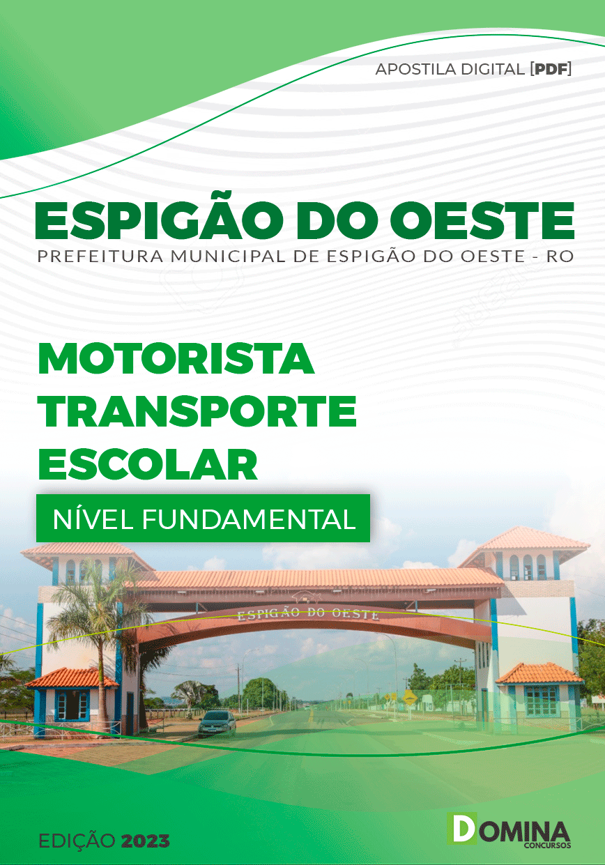 Apostila Pref Espigão D´Oeste RO 2023 Motorista Transporte Escolar