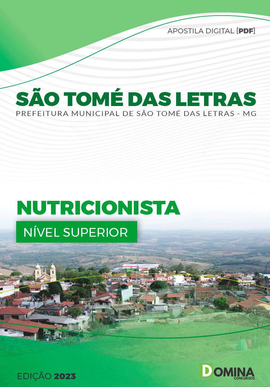 Apostila Pref São Tomé Letras MG 2023 Nutricionista