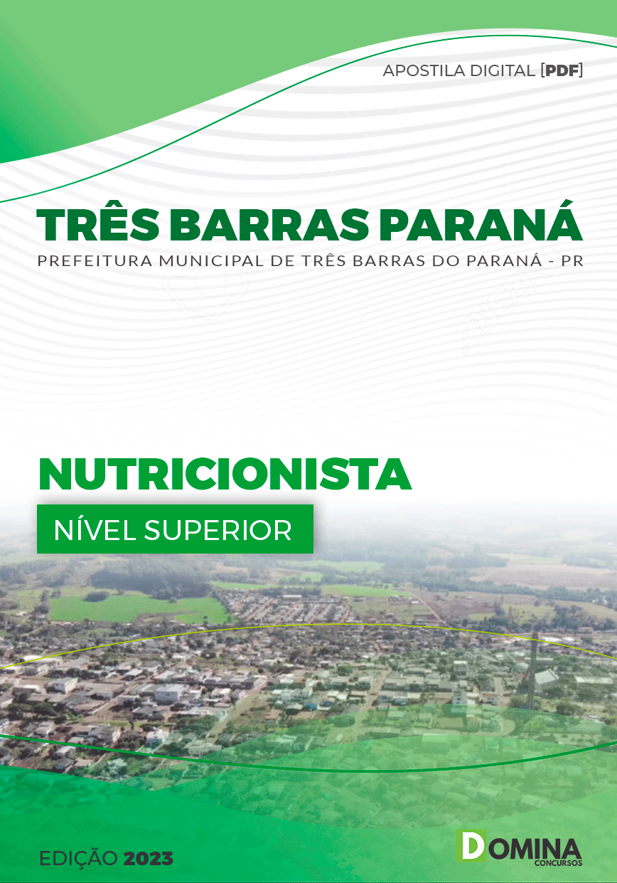 Apostila Pref Três Barras Paraná PR 2023 Nutricionista