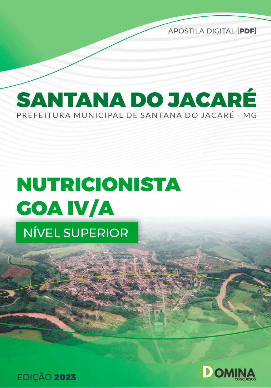 Apostila Pref Santana Jacaré MG 2023 Nutricionista GOA IV