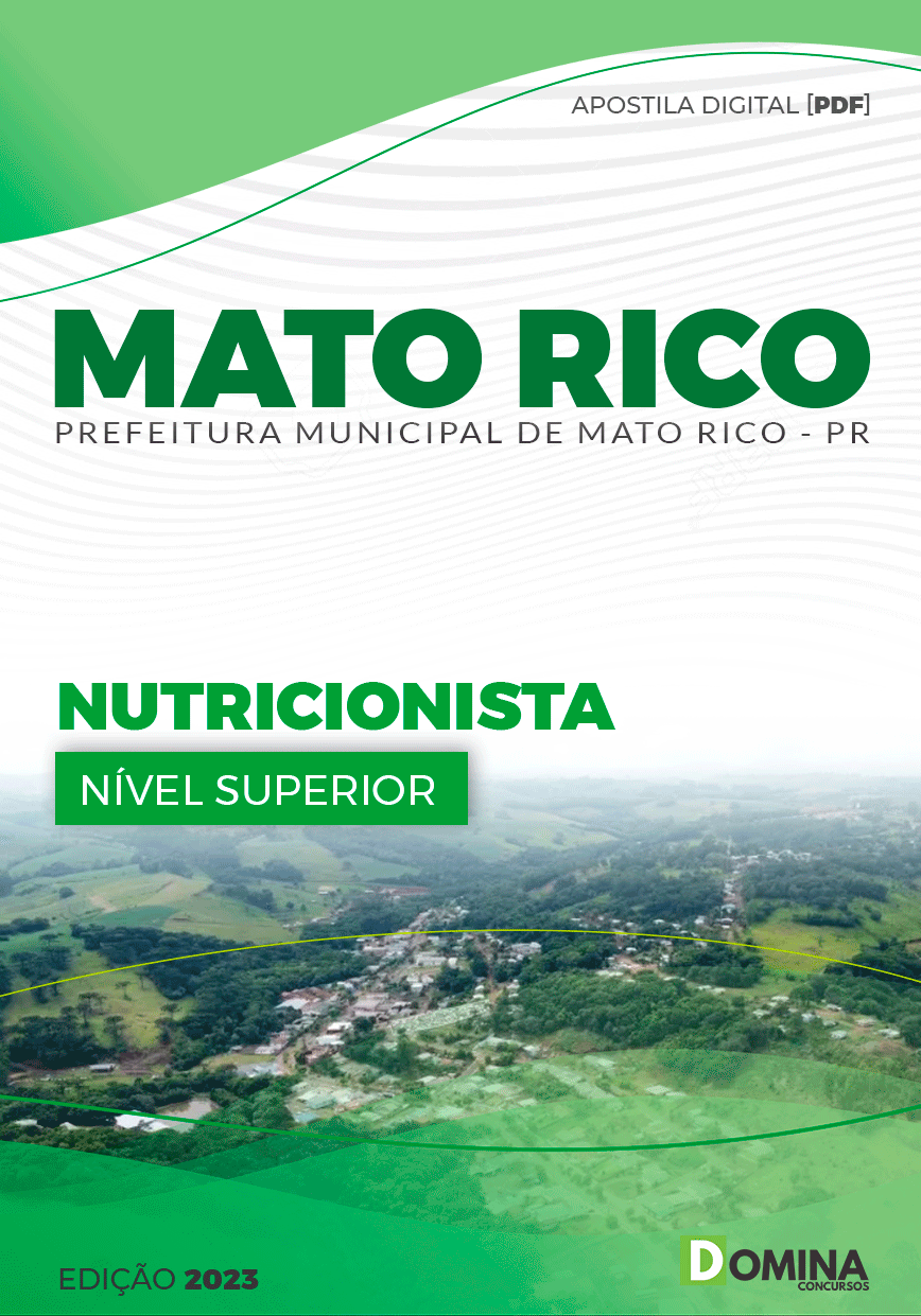 Apostila Concurso Pref Mato Rico PR 2023 Nutricionista
