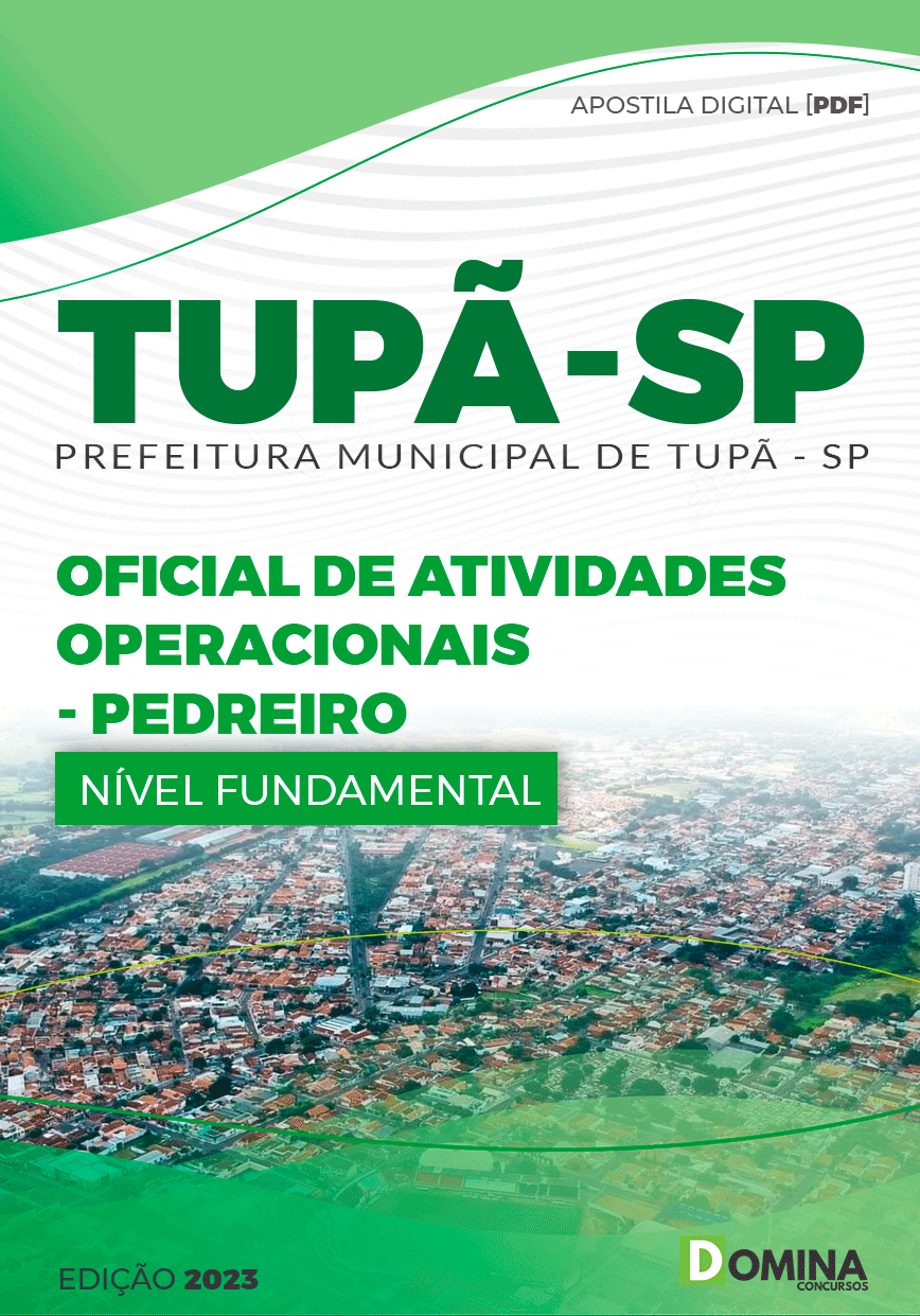 Apostila Pref Tupã SP 2023 Oficial Operacional Pedreiro