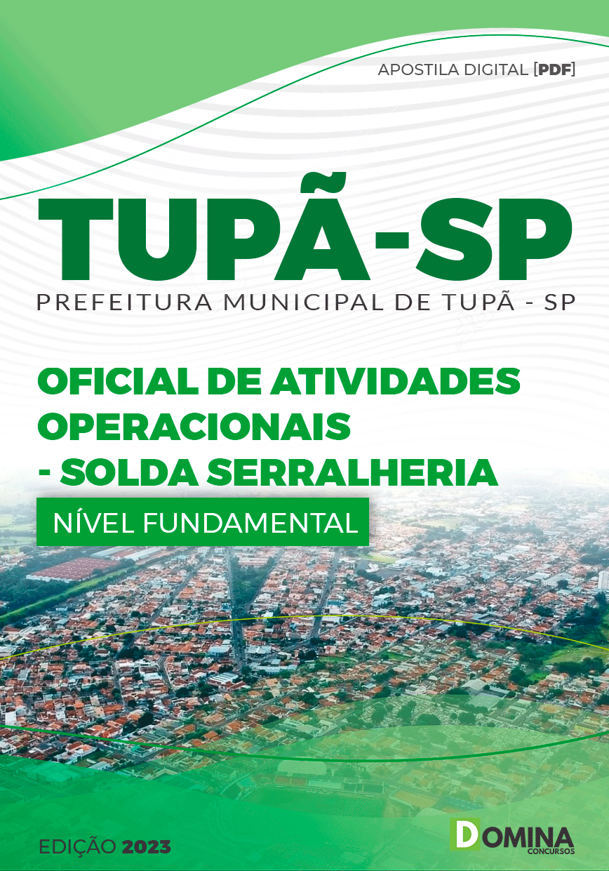 Apostila Pref Tupã SP 2023 Oficial Operacional Solda Serralheria