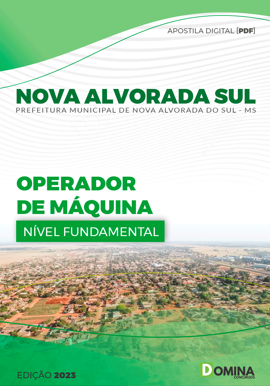 Apostila Pref Nova Alvorada Sul MS 2023 Operador Máquinas