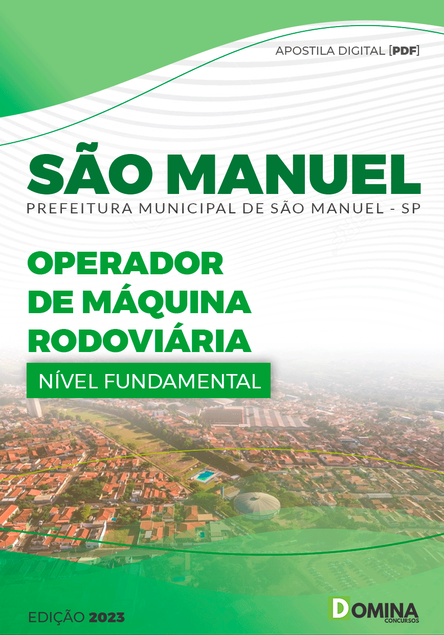 Apostila Pref São Manuel SP 2023 Operador Máquinas Rodoviária