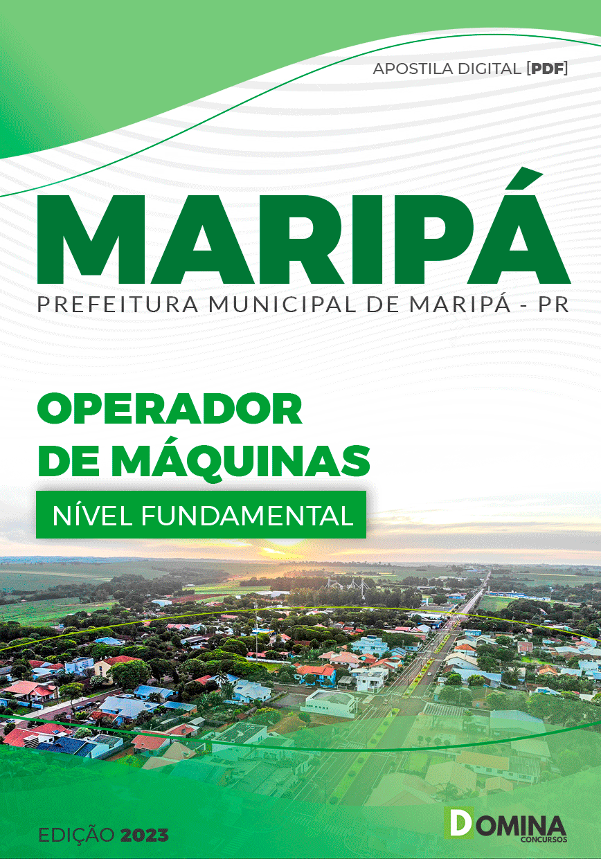 Apostila Concurso Pref Maripá PR 2023 Operador Máquinas