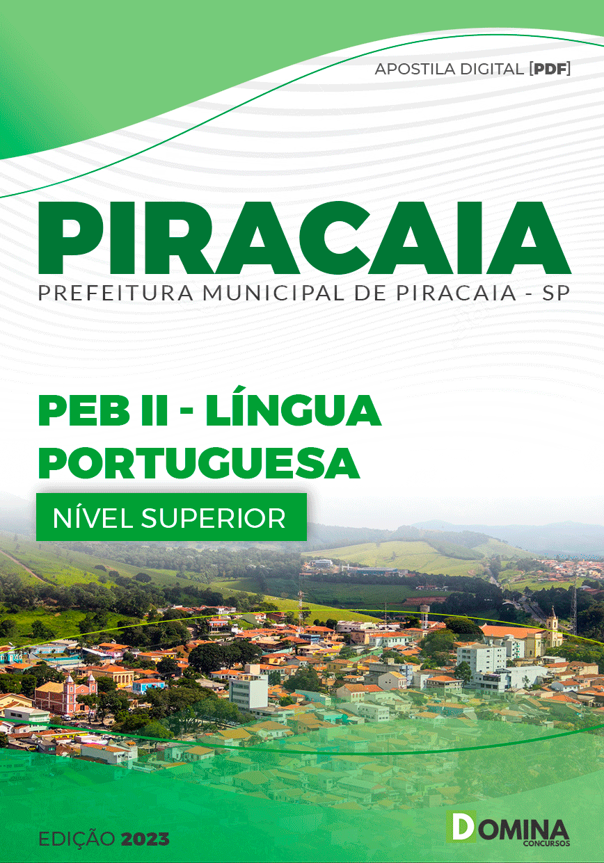 Apostila Pref Piracaia SP 2023 Professor PEB II Língua Portuguesa