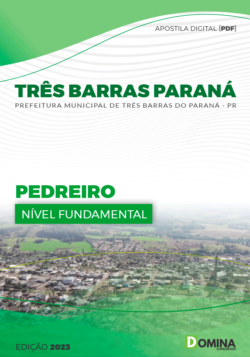Apostila Pref Três Barras Paraná PR 2023 Pedreiro