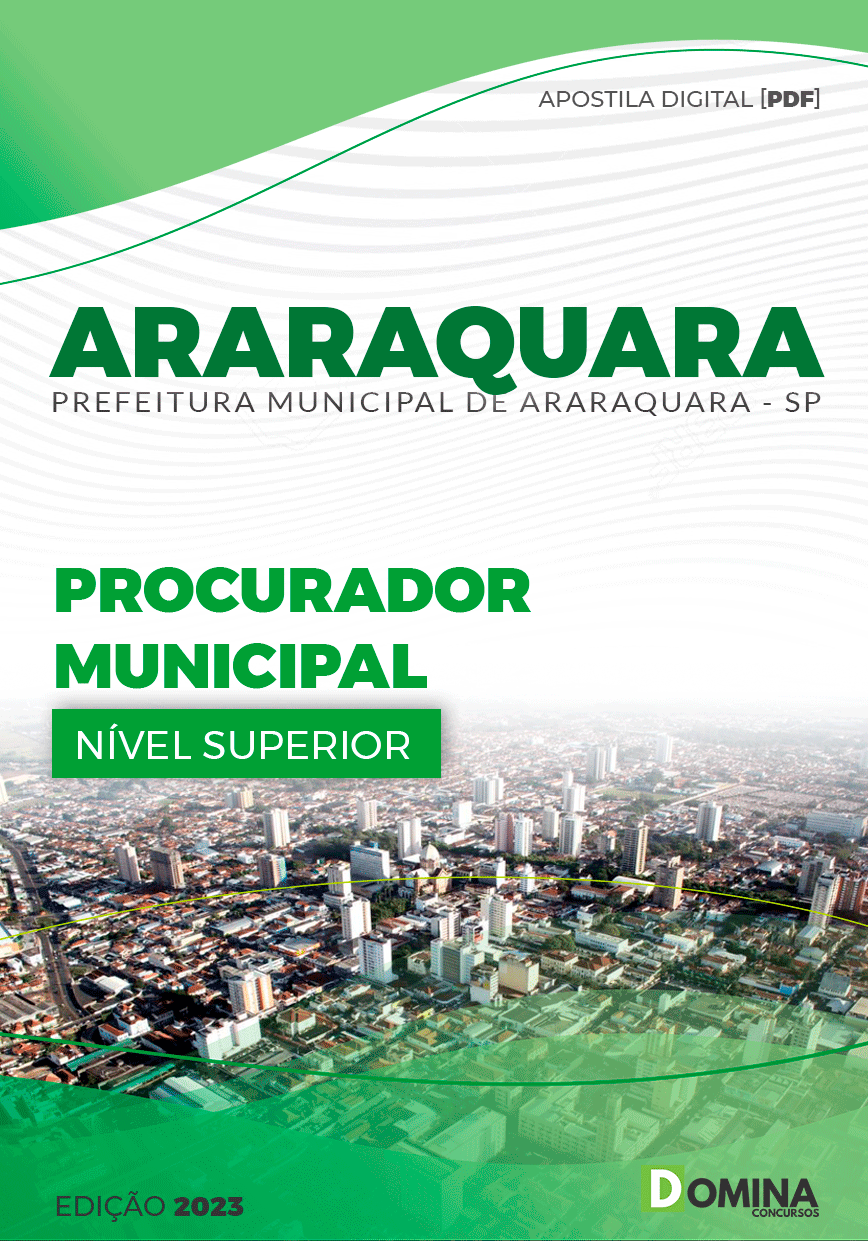 Apostila Pref Araraquara SP 2023 Procurador Municipal
