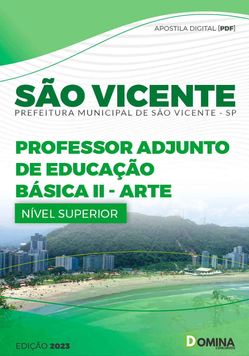 Apostila Pref São Vicente SP 2023 Professor Adjunto II Arte